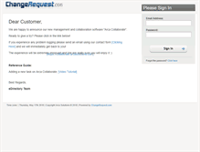 Tablet Screenshot of changerequest.com